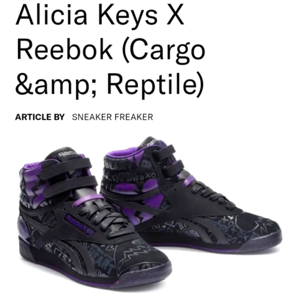 Womens Reebok Tennis Shoes Size 9 Limited Edition Y2K Vintage Alicia Keys